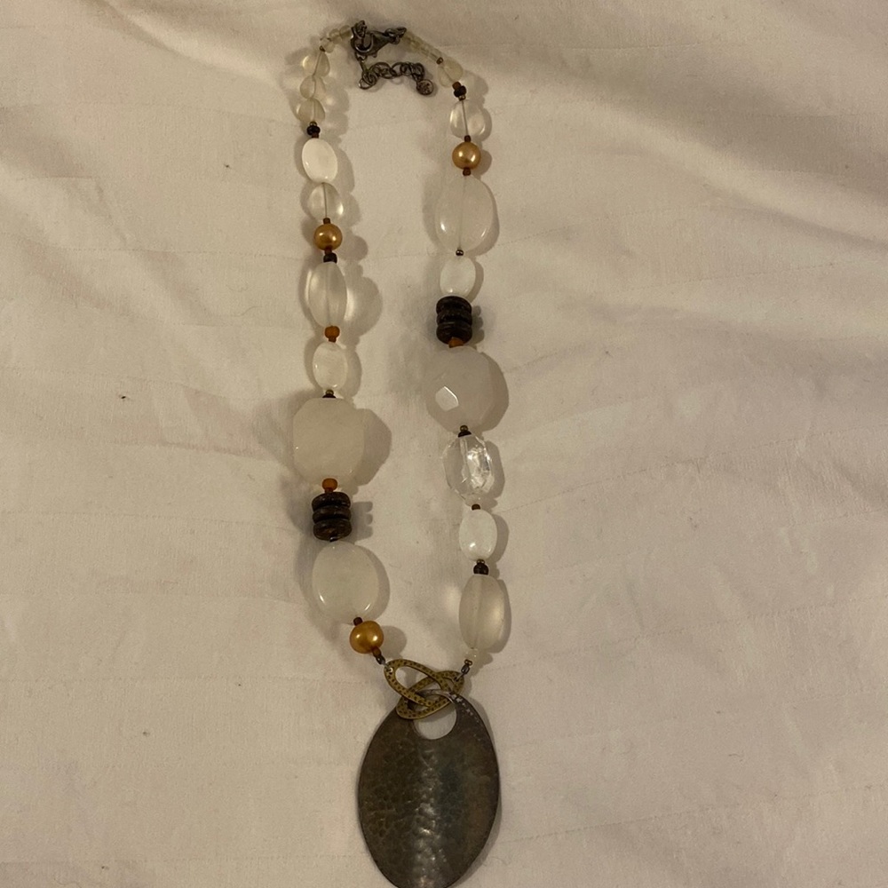 SILPADA White Jade MOP 925 Pendant Necklace N1899